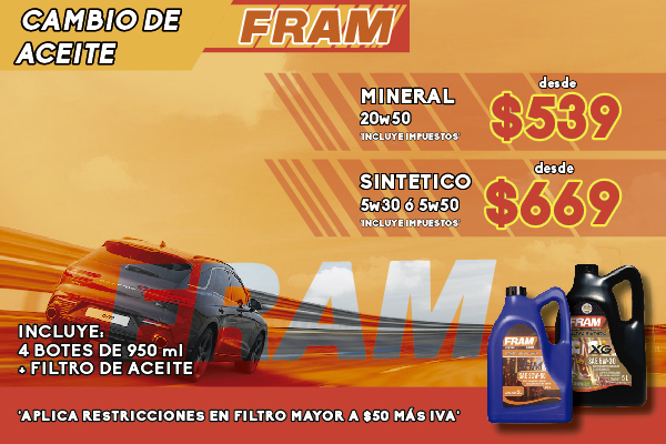 cambio de Aceite Fram